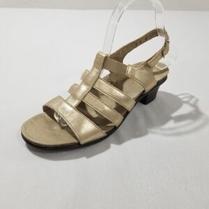 New SAS Sandals Sz 8 N Allegro Heel Strap Shoes Lusso Made in USA